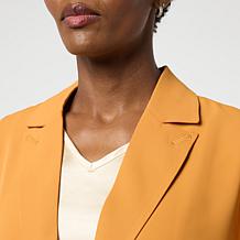 "As Is" WynneCollection Drapey Twill Button-Front Dolman Jacket