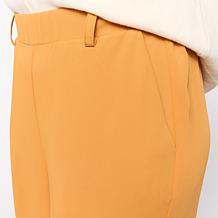 "As Is" WynneCollection Drapey Twill Elastic Waist Barrel Leg Pant