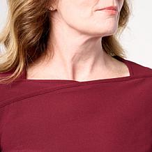 "As Is" WynneCollection Luxe Crepe Soft Suiting Top with Butterfly ...