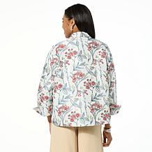 "As Is" WynneCollection Occasion Floral Jacquard Summer Jacket