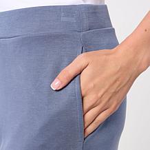 "As Is" WynneCollection Sueded Jersey Cropped Pant