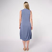 "As Is" WynneCollection Sueded Jersey Sleeveless Balloon Dress