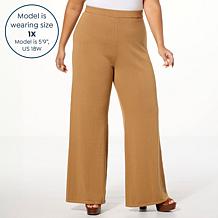 "As Is" WynneCollection Sweater Knit Flared Pant