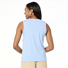 "As Is" WynneLayers 2-pack Micro-Rib Tee & Tank Set