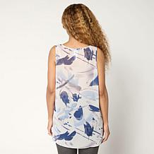 "As Is" WynneLayers Chiffon Tank with Side Slits