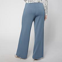 "As Is" WynneLayers Cloud Knit Pin Tuck Front Wide Leg Pant