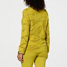 "As Is" WynneLayers Cotton Moving Pointelle Stitch Sweater