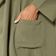 "As Is" WynneLayers Drape-Front Chiffon Jacket