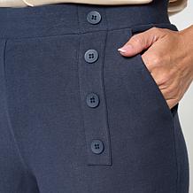 "As Is" WynneLayers Essential Crepe Knit Lantern Hem Ankle Pant