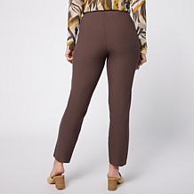 "As Is" WynneLayers Essential Knit Crepe Slim Ankle Pant with Slit