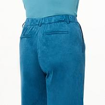 "As Is" WynneLayers Faux Suede Wide Leg Trouser Pant
