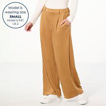 "As Is" WynneLayers Faux Suede Wide Leg Trouser Pant