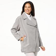 "As Is" WynneLayers Long Sleeve Melton Biker Jacket