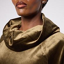 "As Is" WynneLayers Luxe Velour Cowl Neck Tunic