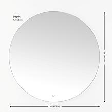 Ashden 36" Silver Aluminum LED Mirror