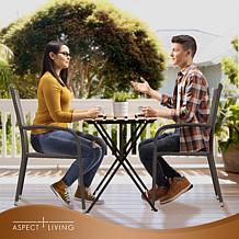 Aspect Living Morgan Outdoor Wicker Chair 2-Pack - Weathered Gray