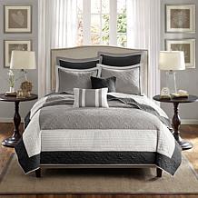 Attingham 7-Piece Coverlet Set - Full/Queen/Black