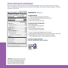 Augason Farms 8oz Freeze-Dried Whole Raspberries - 22 Servings