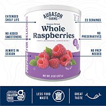 Augason Farms 8oz Freeze-Dried Whole Raspberries - 22 Servings
