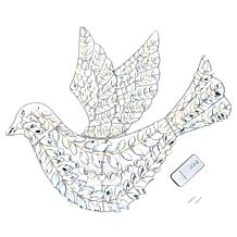 august & leo 18" Jeweled Dove LED Wall Hanger