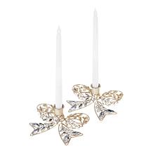 august & leo 2-Piece Jeweled Bow Candle Holders
