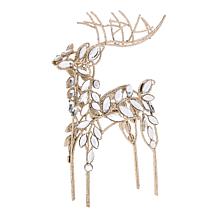 august & leo Jeweled Reindeer Décor 3-piece Set with Gift Boxes