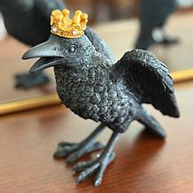 august & leo Set of 2 Jeweled Raven Statues