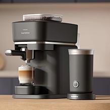 Automatic Espresso Machine and Milk Frother Bundle, Black