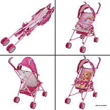 Baby Alive Doll Stroller with Retractable Canopy & Safety Harness