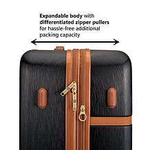 Badgley Mischka Grace 3-Piece Expandable Retro Luggage Set