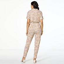 Badgley Mischka Moss Stretch Jersey Knit Jumpsuit
