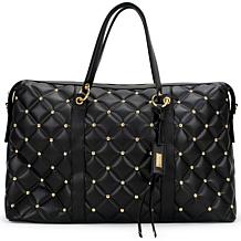 Badgley Mischka Quilted Travel Tote Weekender Bag