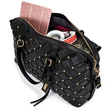 Badgley Mischka Quilted Travel Tote Weekender Bag
