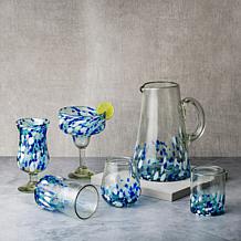 Bahia Handblown Mexican Glass Pitcher 