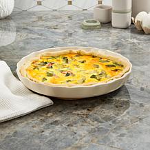 Balance 11" 1.59qt Rippled Stone Pie Dish - Moonbeam