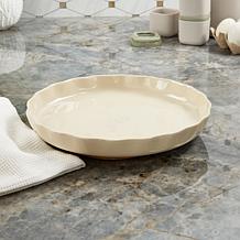 Balance 11" 1.59qt Rippled Stone Pie Dish - Moonbeam