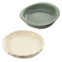 Balance 11" 1.59qt Rippled Stone Pie Dish - Moonbeam