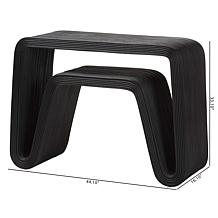 bali and pari 33" Abebi Black Rattan Console Table