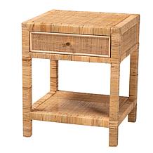 bali & pari Adelia Modern Bohemian 1-Drawer Nightstand