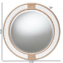 bali and pari Adita 35.4" Round Rope Wall Mirror