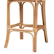 bali & pari Adrena Modern Bohemian Rattan Bar Stool