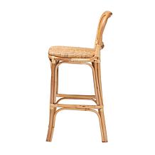 bali & pari Adrena Modern Bohemian Rattan Bar Stool