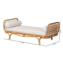 bali and pari Aiko Rattan Daybed with Cushion