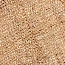 bali & pari Bella Mahogany Wood and Natural Rattan 2-Tier End Table