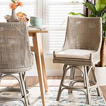 bali and pari Bella Swivel Counter Stool with Cushion