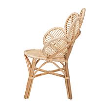 bali & pari Bianca Modern Bohemian Rattan Flower Chair