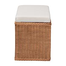 bali and pari Eamon Rattan Storage Bench with Cushion