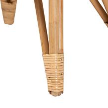 bali & pari Earvin Modern Bohemian Rattan Footstool