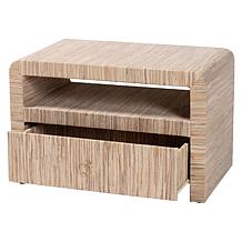 bali and pari Hannah Bohemian Grasscloth Nightstand