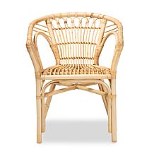 bali & pari Kaka Natural Rattan Dining Chair with Bamboo Accents